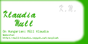 klaudia mull business card